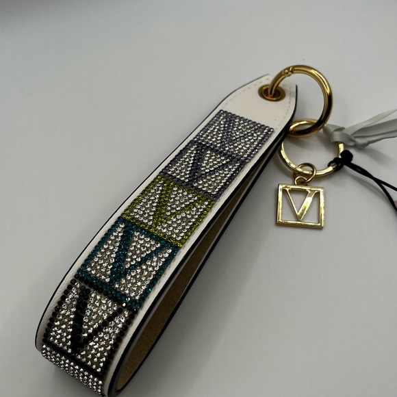 VS Rhinestone Sparkle Glittering Logo Wristlet Strap Key Chain - Picture 6 of 12